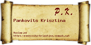 Pankovits Krisztina névjegykártya